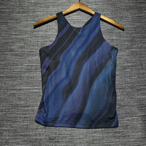 Athleta Tank Top Women's S Blue Lightning Printed GYM